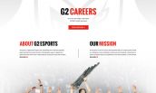 G2 Esports full web design image