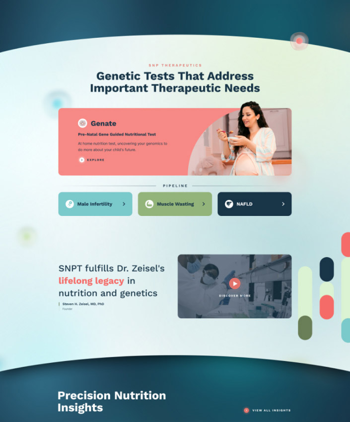 SNP Therapeutics full web design image