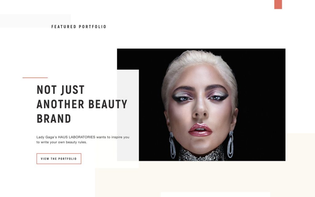 Venture capital website design example: Lightspeed portfolio with Lady Gaga