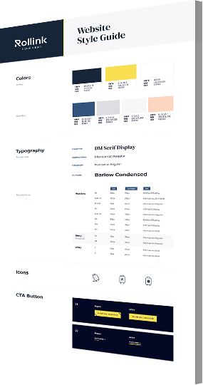 Brand book and style guidelines for Rollink