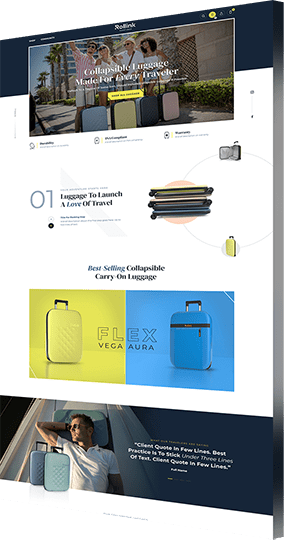 eCommerce website design company portfolio example: Rollink