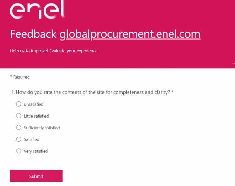 Manufacturing website design Enel clients' feedback
