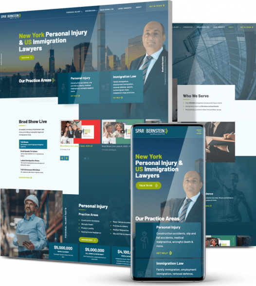 Professional website design company client Spar & Bernstein